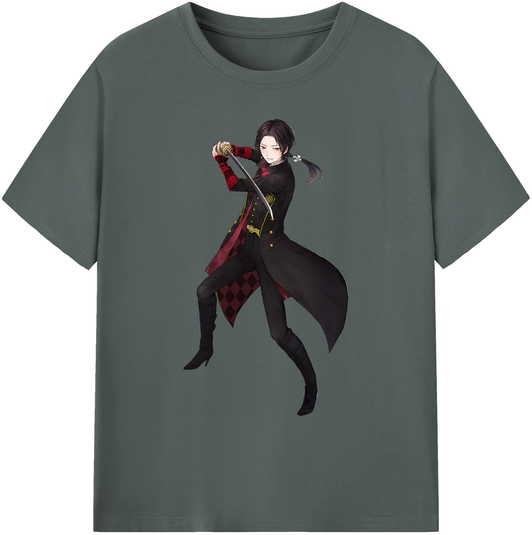 （画像用） 刀剣乱舞 Touken Ranbu 綿100％ メンズ半袖Tシャツ｜肌触りやわらか＆通気性